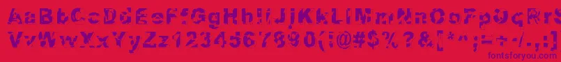 Dystopia Font – Purple Fonts on Red Background