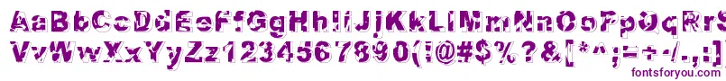 Dystopia Font – Purple Fonts on White Background
