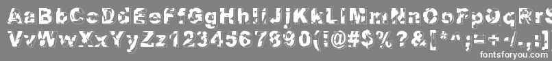Dystopia Font – White Fonts on Gray Background