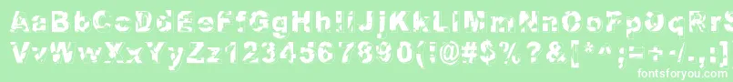 Dystopia Font – White Fonts on Green Background