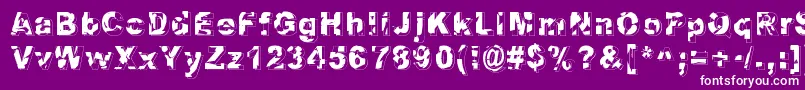 Dystopia Font – White Fonts on Purple Background