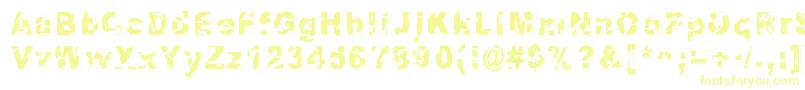 Dystopia Font – Yellow Fonts on White Background