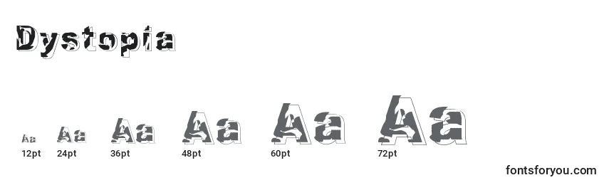 Dystopia Font Sizes