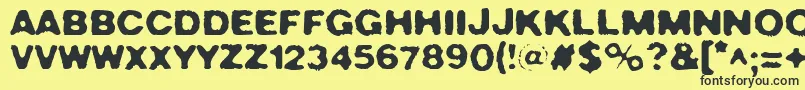 CrushNo.49 Font – Black Fonts on Yellow Background