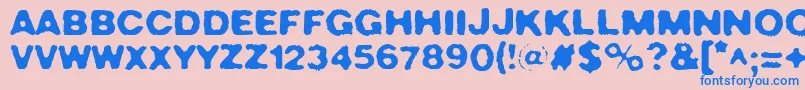 CrushNo.49 Font – Blue Fonts on Pink Background