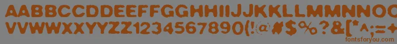 CrushNo.49 Font – Brown Fonts on Gray Background