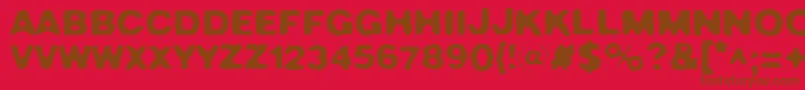 CrushNo.49 Font – Brown Fonts on Red Background