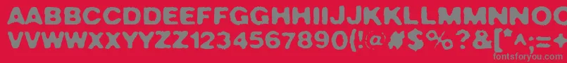 フォントCrushNo.49 – 赤い背景に灰色の文字