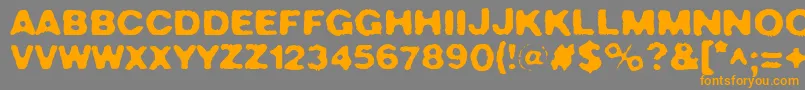 CrushNo.49 Font – Orange Fonts on Gray Background