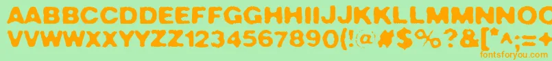CrushNo.49 Font – Orange Fonts on Green Background