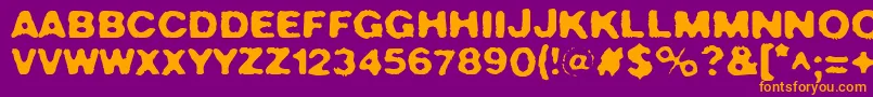 CrushNo.49 Font – Orange Fonts on Purple Background