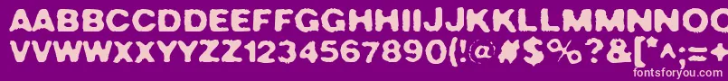 CrushNo.49 Font – Pink Fonts on Purple Background