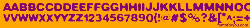 CrushNo.49 Font – Purple Fonts on Orange Background
