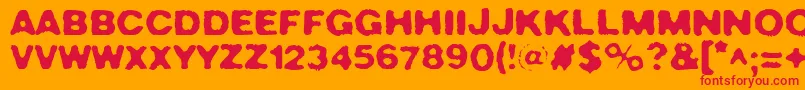 CrushNo.49 Font – Red Fonts on Orange Background