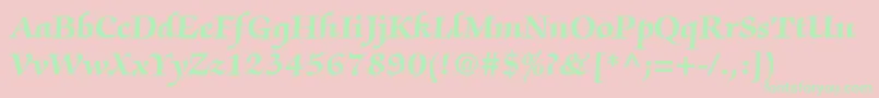 ItcZapfChanceryLtBold Font – Green Fonts on Pink Background