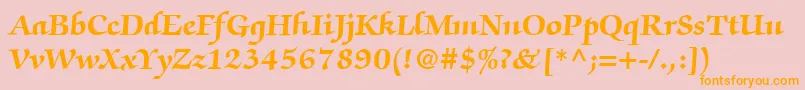 ItcZapfChanceryLtBold Font – Orange Fonts on Pink Background