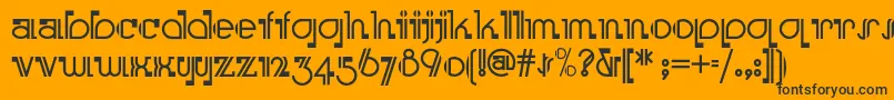 Boomeringuenf Font – Black Fonts on Orange Background