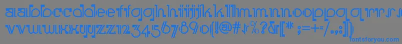 Boomeringuenf Font – Blue Fonts on Gray Background