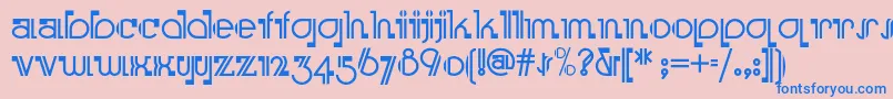 Boomeringuenf Font – Blue Fonts on Pink Background