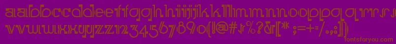 Boomeringuenf Font – Brown Fonts on Purple Background