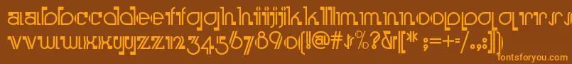 Boomeringuenf Font – Orange Fonts on Brown Background