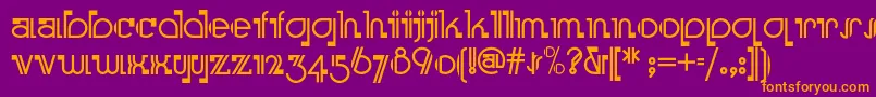 Boomeringuenf Font – Orange Fonts on Purple Background