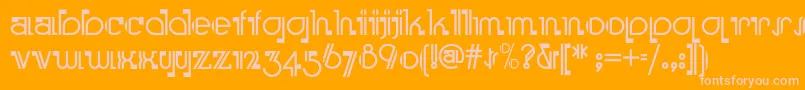 Boomeringuenf Font – Pink Fonts on Orange Background