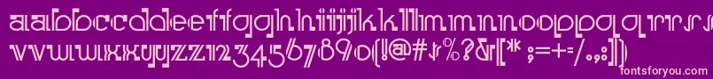 Boomeringuenf Font – Pink Fonts on Purple Background
