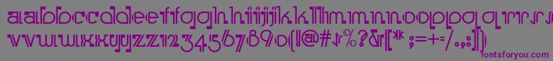 Шрифт Boomeringuenf – фиолетовые шрифты на сером фоне