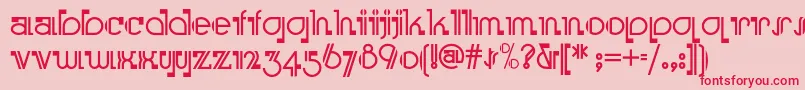 Boomeringuenf Font – Red Fonts on Pink Background