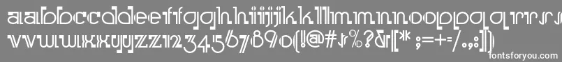 フォントBoomeringuenf – 灰色の背景に白い文字