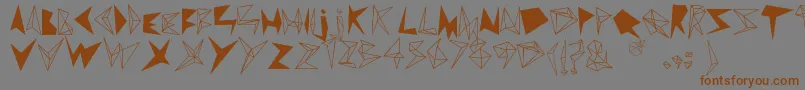 DAmaNTe Font – Brown Fonts on Gray Background