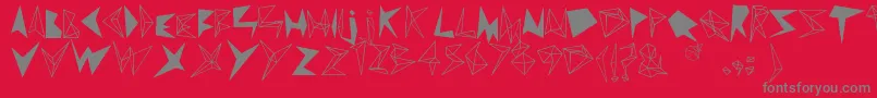 DAmaNTe Font – Gray Fonts on Red Background