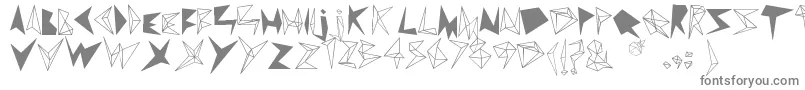 フォントDAmaNTe – 白い背景に灰色の文字