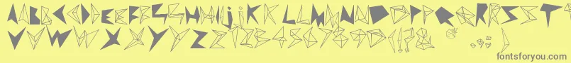 Weitere Informationen zur DAmaNTe-Schriftart DAmaNTe-Schriftart – Graue Schriften auf gelbem Hintergrund