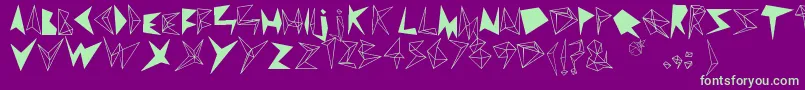 DAmaNTe Font – Green Fonts on Purple Background