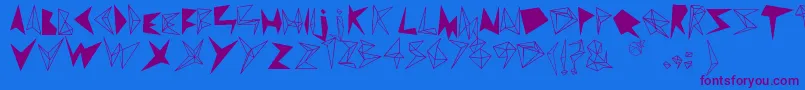 Weitere Informationen zur DAmaNTe-Schriftart DAmaNTe-Schriftart – Violette Schriften auf blauem Hintergrund