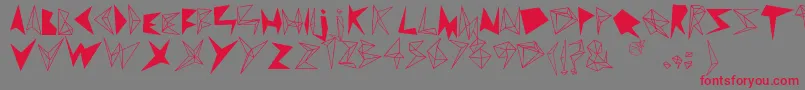 DAmaNTe Font – Red Fonts on Gray Background
