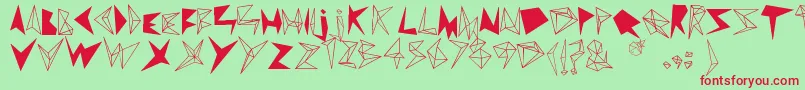 DAmaNTe Font – Red Fonts on Green Background