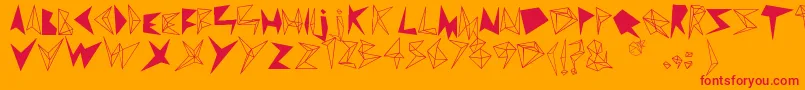 DAmaNTe Font – Red Fonts on Orange Background