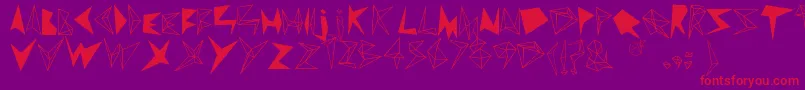 DAmaNTe Font – Red Fonts on Purple Background