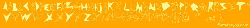 フォントDAmaNTe – オレンジの背景に黄色の文字