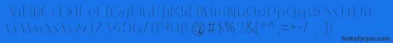 Шрифт SlimSlim – чёрные шрифты на синем фоне