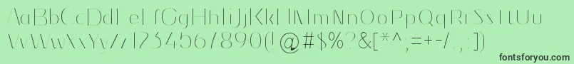 SlimSlim-fontti – mustat fontit vihreällä taustalla