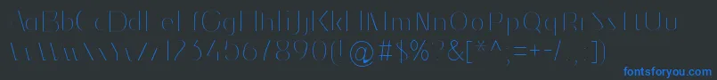 SlimSlim Font – Blue Fonts on Black Background
