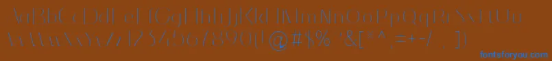 SlimSlim Font – Blue Fonts on Brown Background