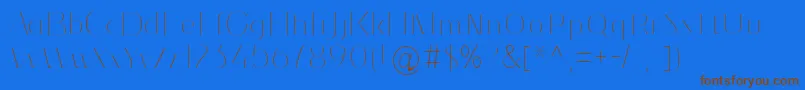 SlimSlim Font – Brown Fonts on Blue Background
