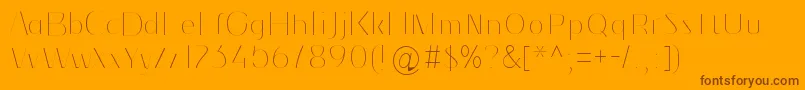 SlimSlim Font – Brown Fonts on Orange Background