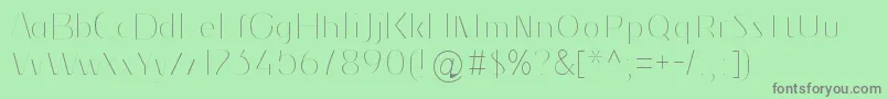 SlimSlim Font – Gray Fonts on Green Background