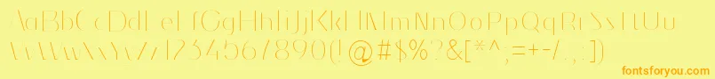 SlimSlim Font – Orange Fonts on Yellow Background